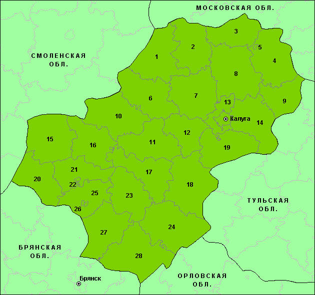 Районы Калужской области